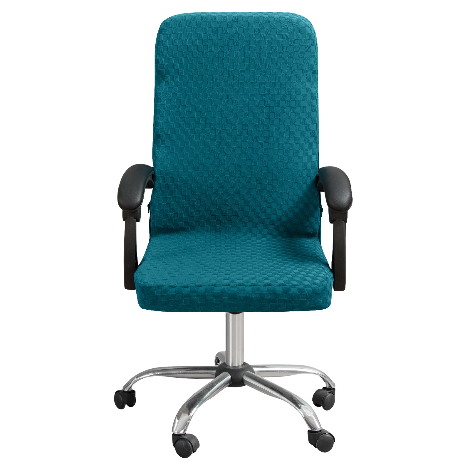 Modern Spandex Computer Chair Cover 100% Polyester Elastic Fabric Office Chair Cover Easy Washable Removeable: green / M
