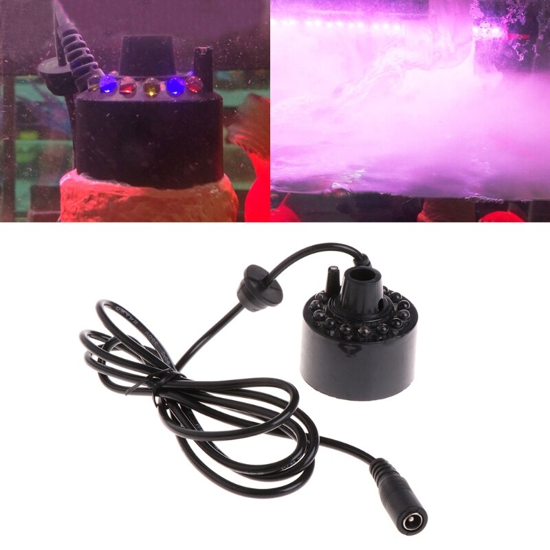 12 Led Ultrasone Mist Maker Fogger Water Fountain Vijver Indoor Outdoor Gxma