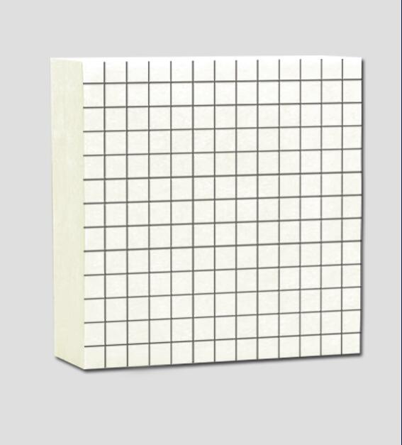 Klæbrig notatblok kontorskole sød planlæggernotesblok, n gange post klistersedler blankt gitterlineal håndværkspapirer papeleria: Hvidt gitter