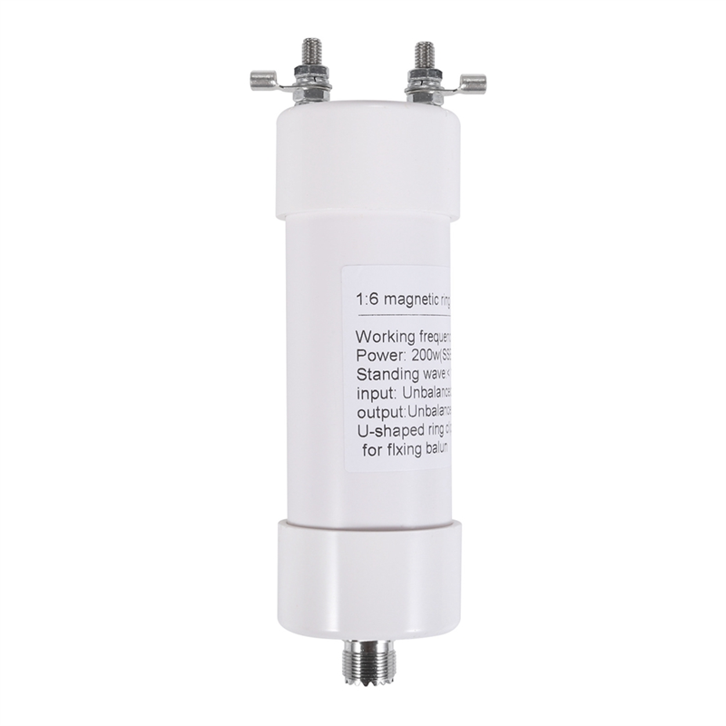 ABUO-Balun Antenna 200W 1:6 1-56Mhz 50Ω To 300Ω For Shortwave SSB AM FM Dipole/Windom Antenna Input Output