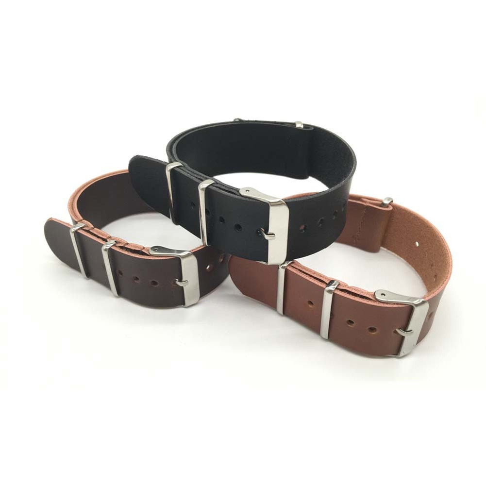 PU Leather Watch Band Metal Buckle Watch Strap Men Women Soft Watches Strap LXH