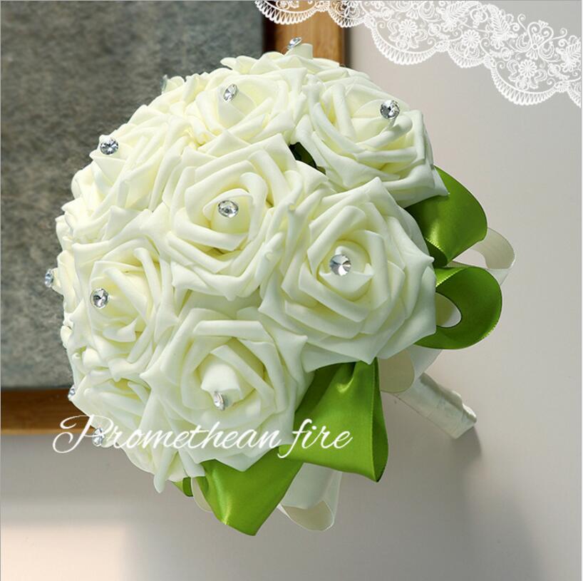 Bruiloft Bloemen Bruidsboeketten Wit Bruidsboeket Bruids Bruidsmeisje Boeket Rose Boeket SPH075