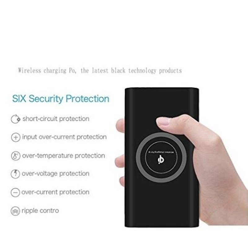50000 mah qi-powerbank mit kabelloser ladefunktion, tragbarer externer akku, schnellladefunktion (einseitig), sechs sicherheitsfunktionen