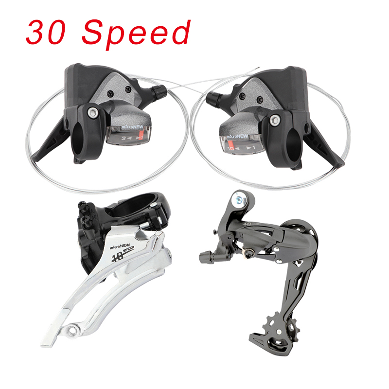 MicroNEW-desviador delantero para bicicleta de montaña, 3 velocidades, 21/24/27S, 30 velocidades, 33 velocidades: 30 Speed MTB Set