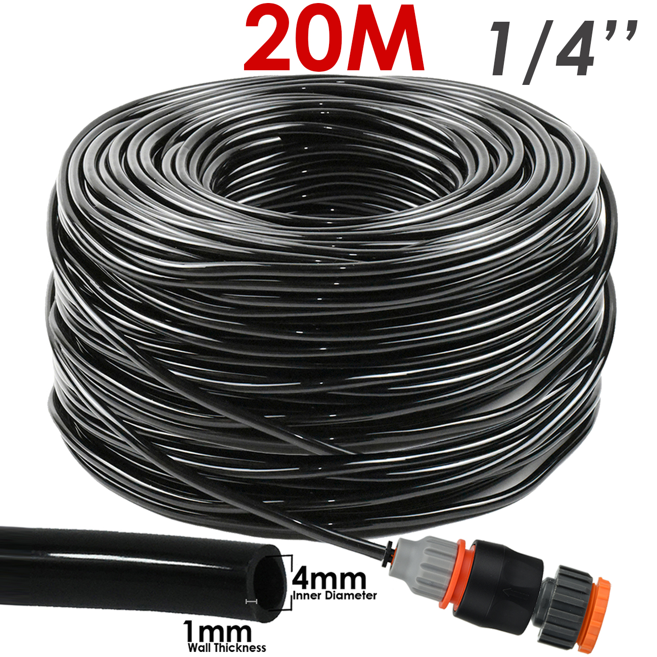KESLA Automatic Drip Irrigation Kit 4/7 to 3/5mm Hose Garden Watering System Dripper for Bonsai Pot Plant Vegetable Greenhouse: plum