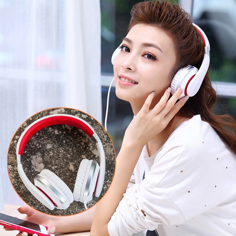 Foovdo hd sound bekabelde hoofdtelefoon 3.5mm kabelheadsets bas hifi geluid muziek stereo oortelefoon oproepheadset pc game muziek