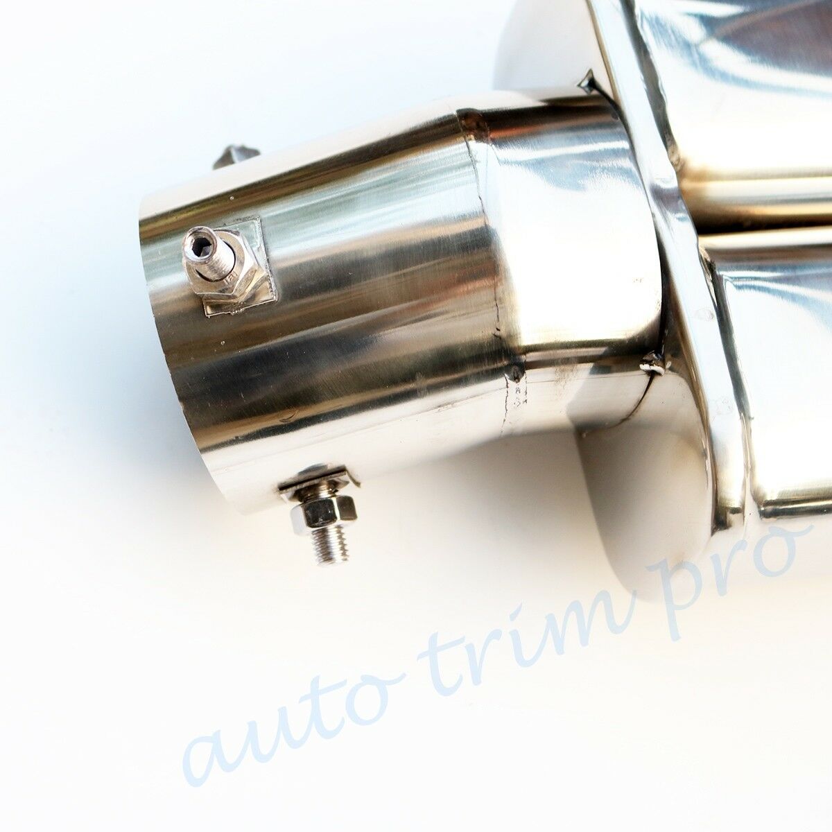 76mm 3 Inch Dual Exhaust Car Tailpipe Rear Muffler Tip Cover Stainless Fit for Diameter Between 46mm-71mm Accessories