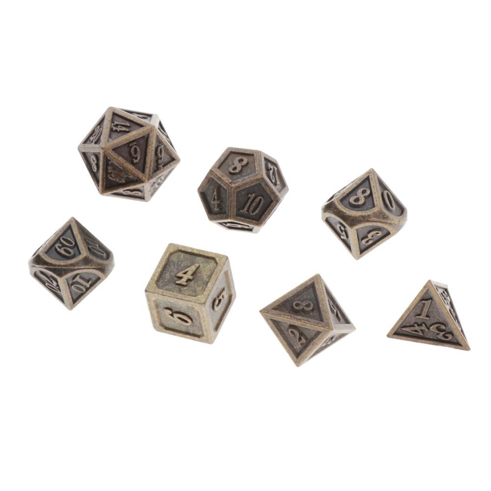 Jeu de dés de société, 7 pièces, pour RPG DND RPG MTG D20 D12 D10 D8 D6 D4