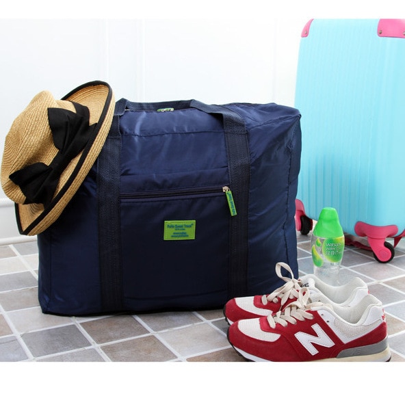 Unisex Große Kapazität Reisetaschen Einfarbig Falten Wasserdichte Durable Hand Gepäck Raum Saver Kleidung Lagerung Organizer Taschen