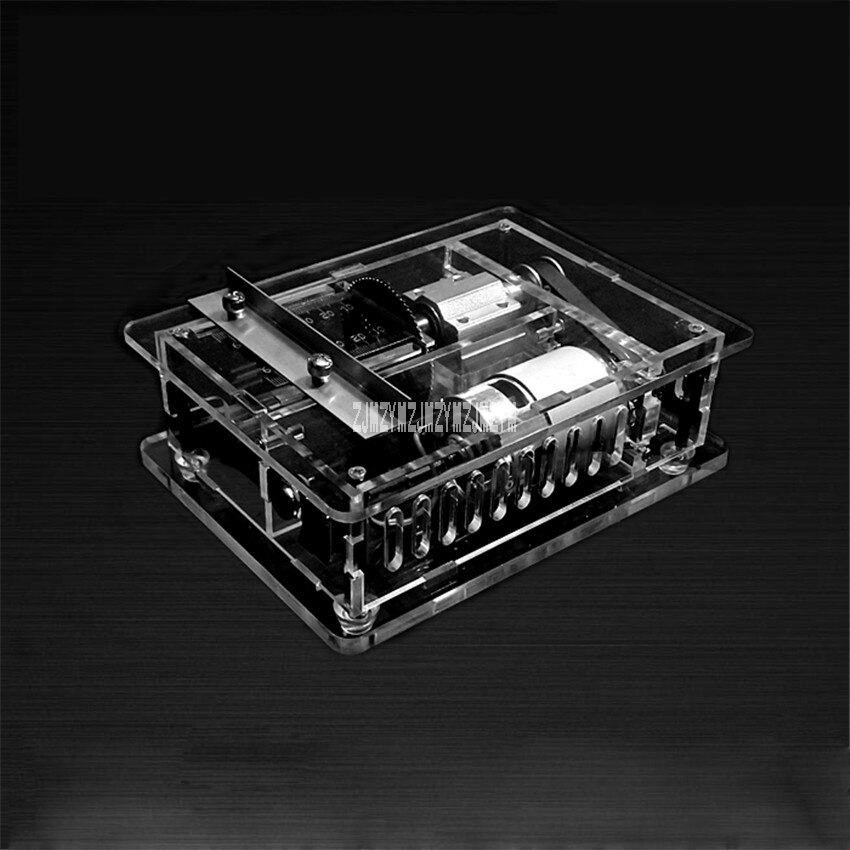 Gennemsigtig akryl miniaturebordsavskæring af træskæremaskine diy mini bordsav, træbearbejdende bordsave 12v - 24v