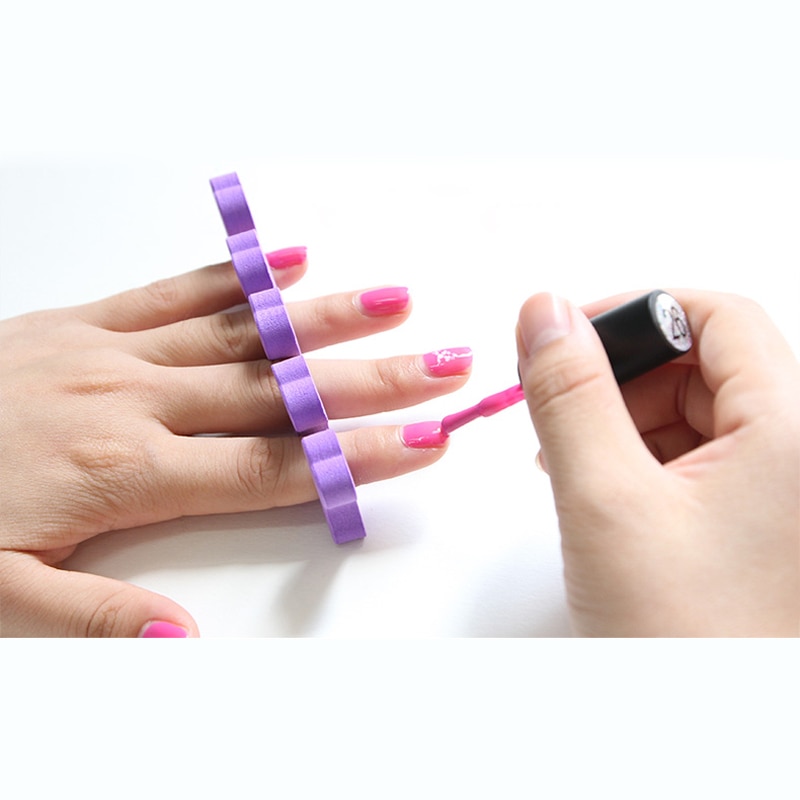 10 piezas de espuma suave esponja dedo separador pies cuidado espuma dedo separador uñas arte DIY uñas salón pedicura herramienta de la manicura