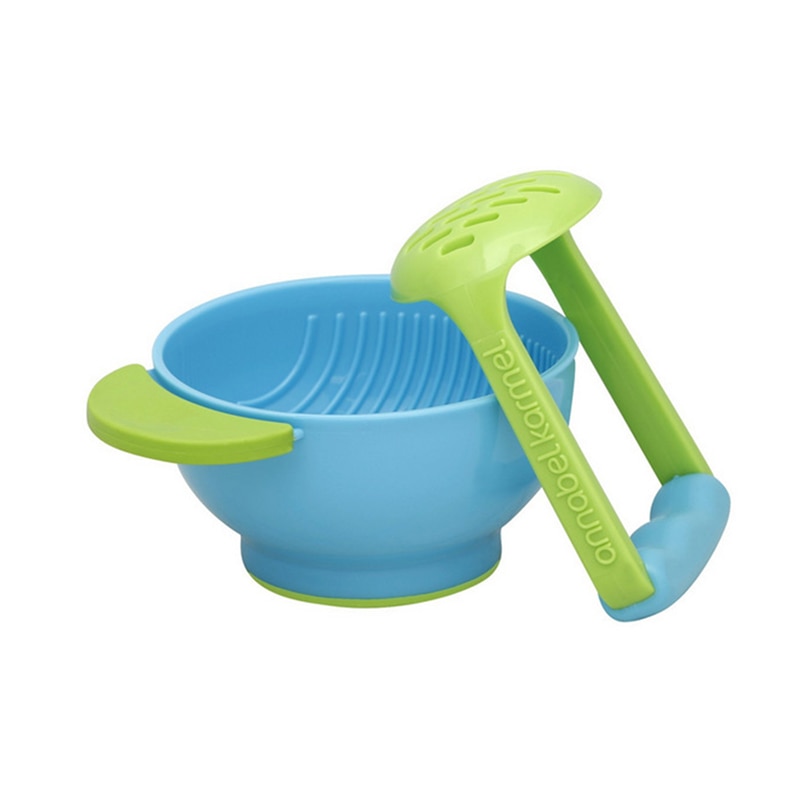 Molinillos de alimentos para bebés, Bol de molienda sin BPA para niños, herramientas manuales para moler alimentos, cuenco de alimentación con procesador de alimentos hecho a mano MY0015