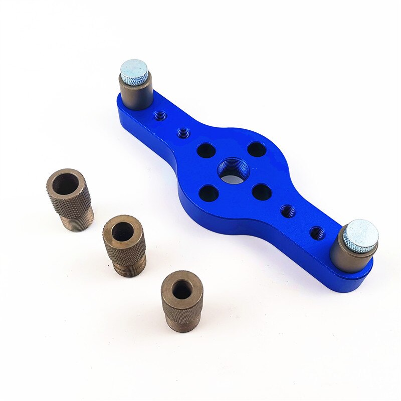 Vertical Pocket Hole Jig 6/8/10mm Woodworking Dowelling Self Centering Drill Guide Kit Wood Drilling Locator Hole Puncher: Blue Set
