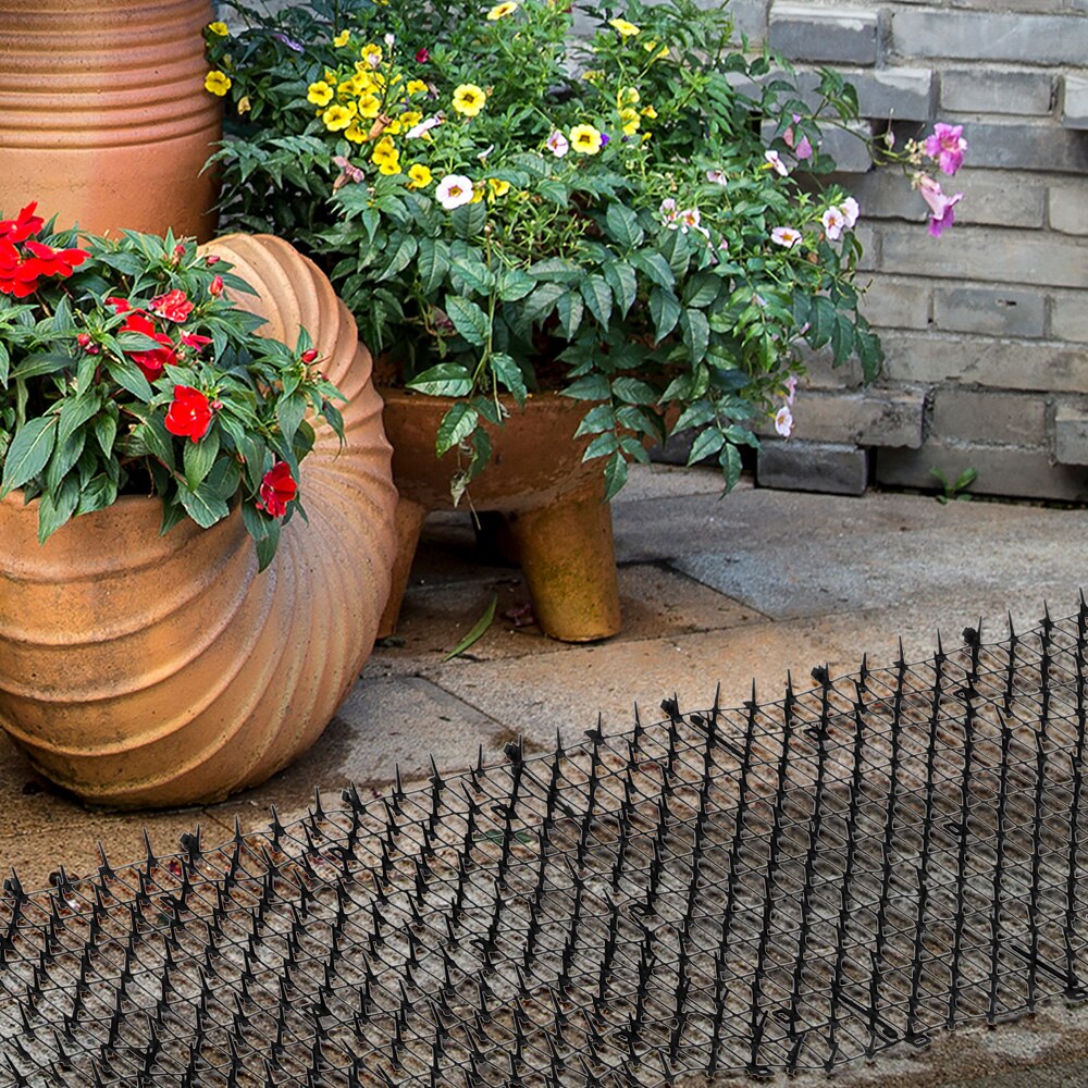 2m Garden Cat Scat Mats Safe Anti-cat Prickle Strips Keep Cat Away Digging Climbing Safe Spike Use For Outdoor Indoor