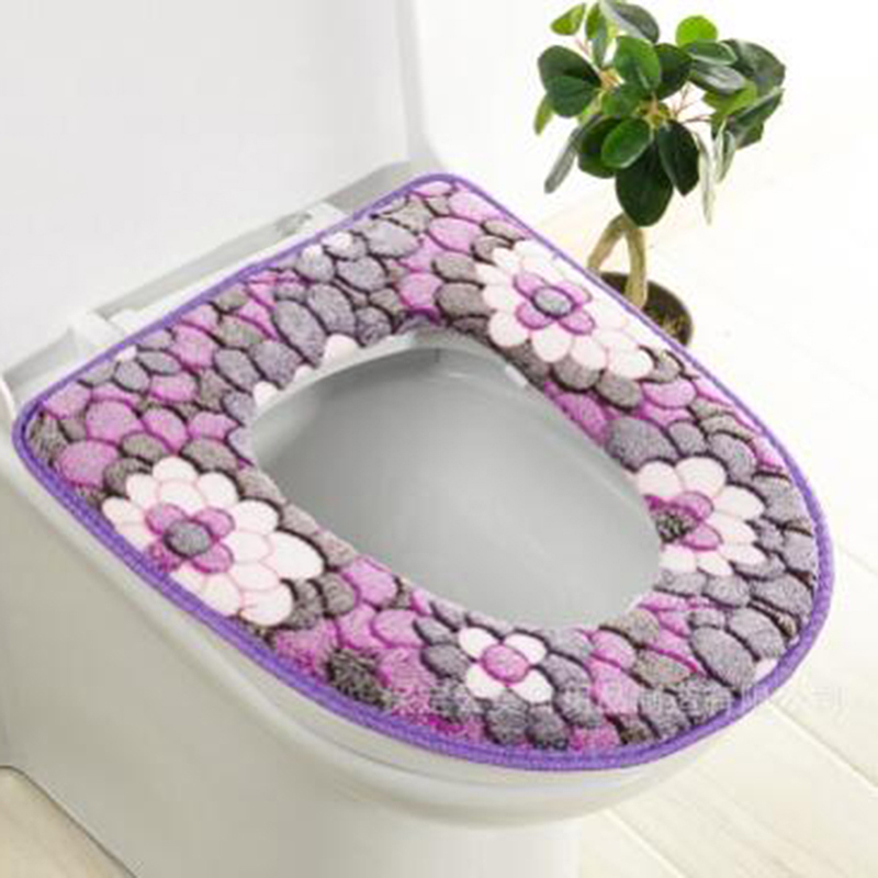 Dikker Warmer Waterdicht Toilet Seat Cover Comfortabele Zachte Flanel Toiletbrillen Pad Rits Wc Cover Badkamer Accessoires