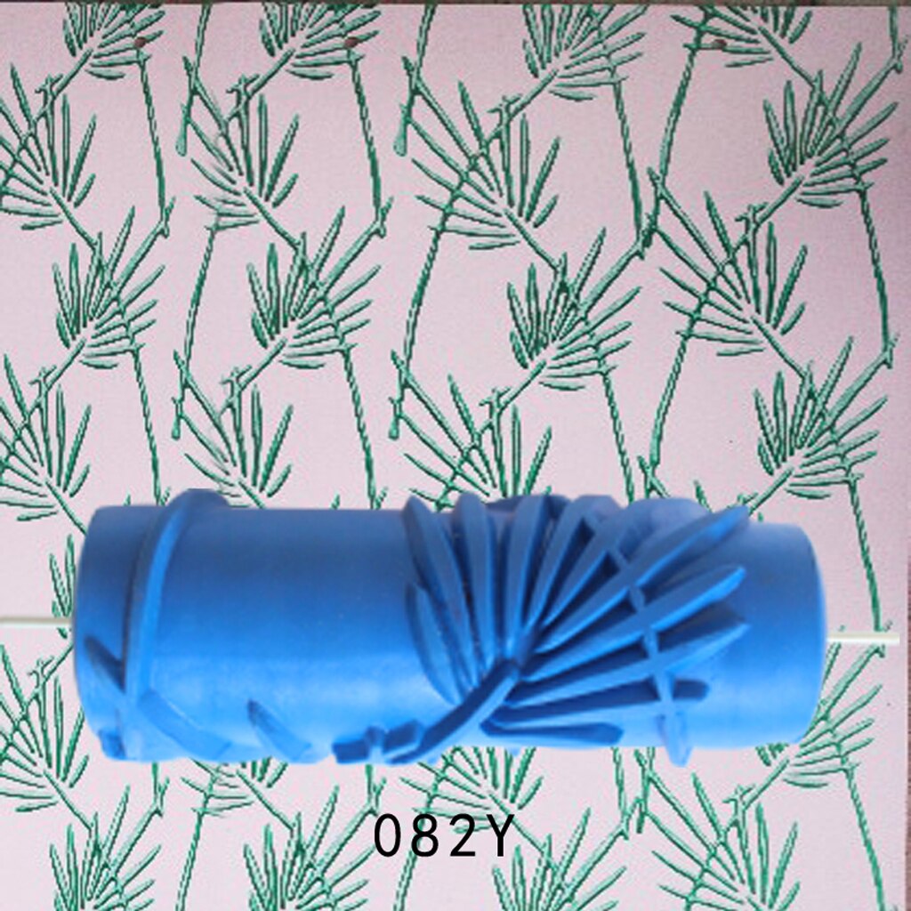 5'' Rubber Embossed Flower Pattern DIY Paint Roller Sleeve Decorative Texture Roller for Wall Painting Machine: MULTI
