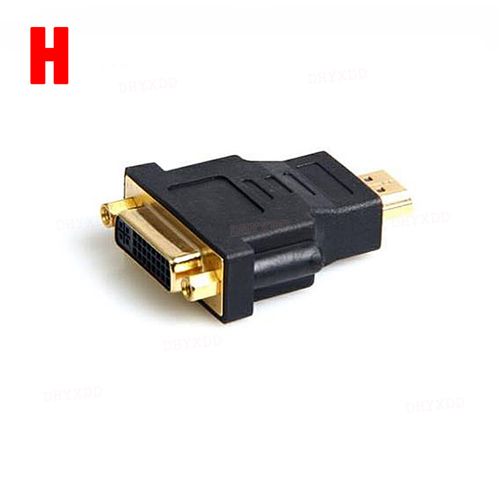 1PCS Mini Micro HDMI Cable Connector Adapter DVI HDMI-compatible Male to Female Converters for 1080P HDTV Cable Adaptor Extender: H