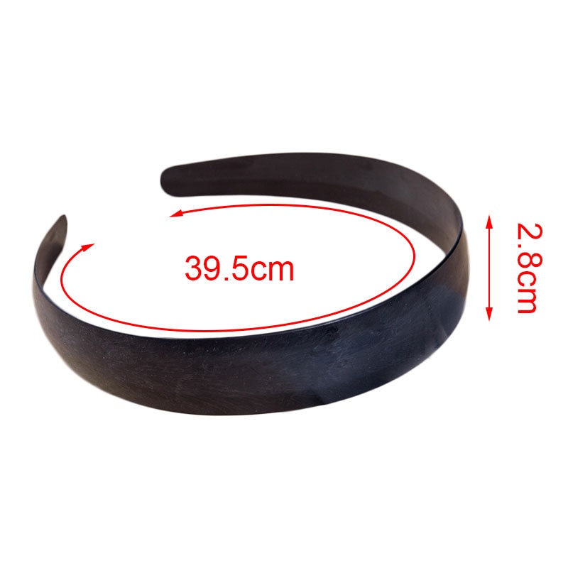 Neue 10 teile/los 2.5/2.8/3.8/4 cm breite Kunststoff Flache Stirnband für Frauen Mädchen Schwarz Weiß haarbänder Pad für DIY Lünette Reifen Material