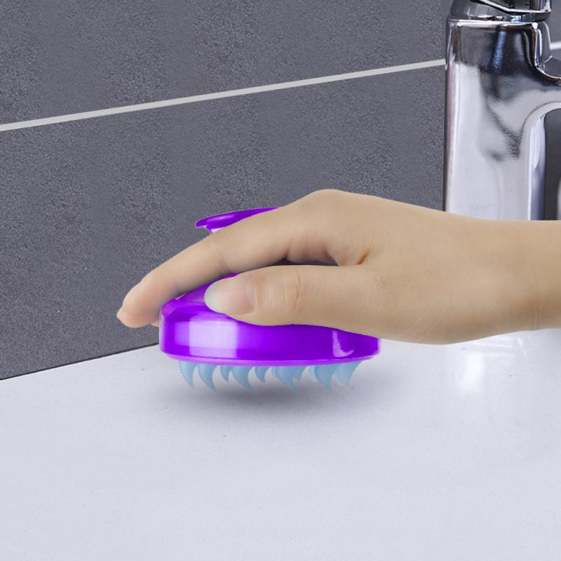 Børn voksen hår vask kam silikone body shampoo hovedbund massage børste air brush kam bløde massager børster rengøring pleje værktøj: 03