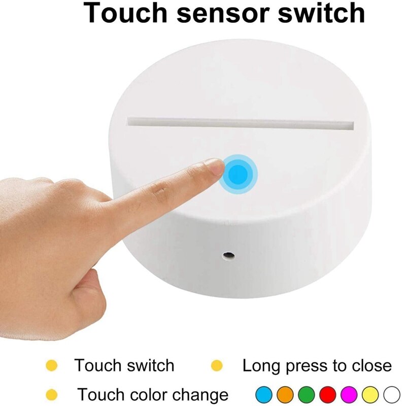 8Pack 3D Night Led Light Lamp Base 16 Kleuren Led Licht Display Base Met Afstandsbediening Voor Acryl En Hars glas