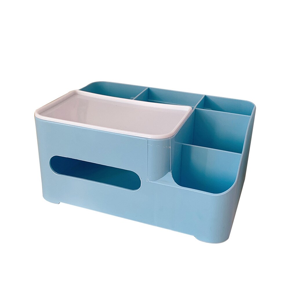 Yisuremia Kawaii Multifunctional Desk Organizer Tissue Storage Box Holder Make-Up Container Office School Stationery Supplies