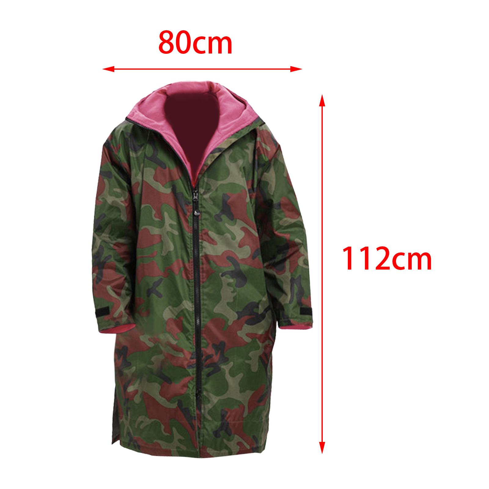 Dry Changing Robe Fleece Lined Swim Parka Stay Warm and Dry Waterproof Windproof Hooded Swimming Cloak Surf Changing Robe Jacket