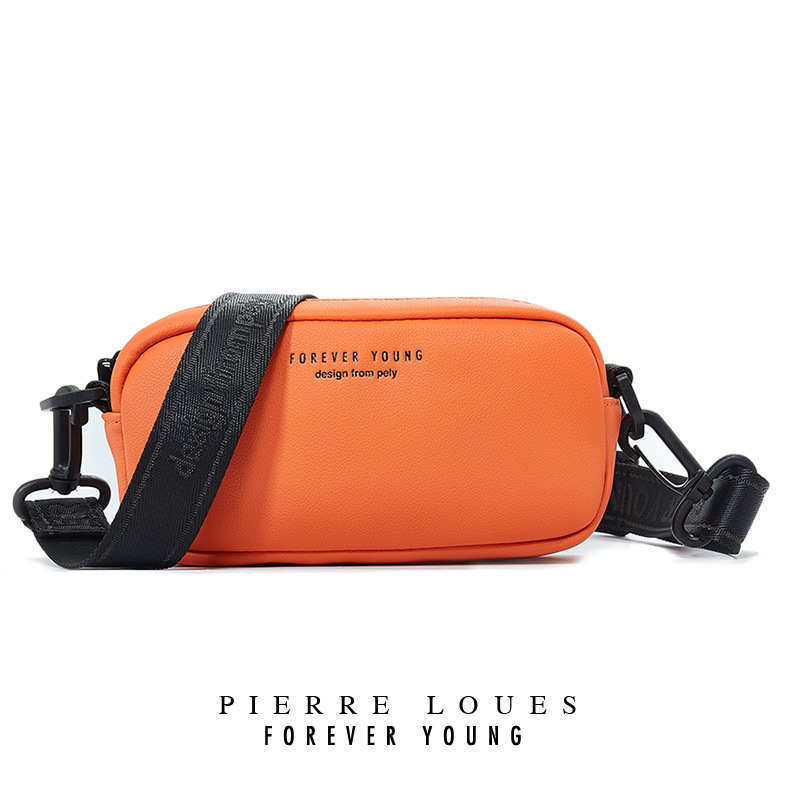 CHALLEN Female Casual Mini Crossbody Bag For Women Shoulder Bag PU Leather Phone Coin Bag Trend Handbag Rectangle Shape: orange
