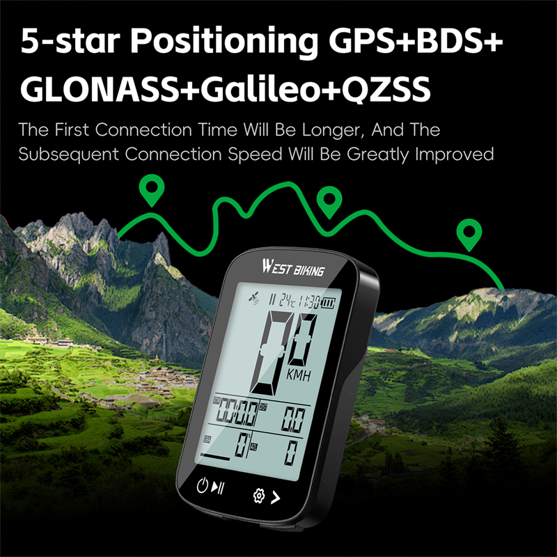 West biking gps velocímetro de bicicleta sem fio computador mtb acessórios de bicicleta tipo-c carga à prova dwaterproof água ciclismo odômetro