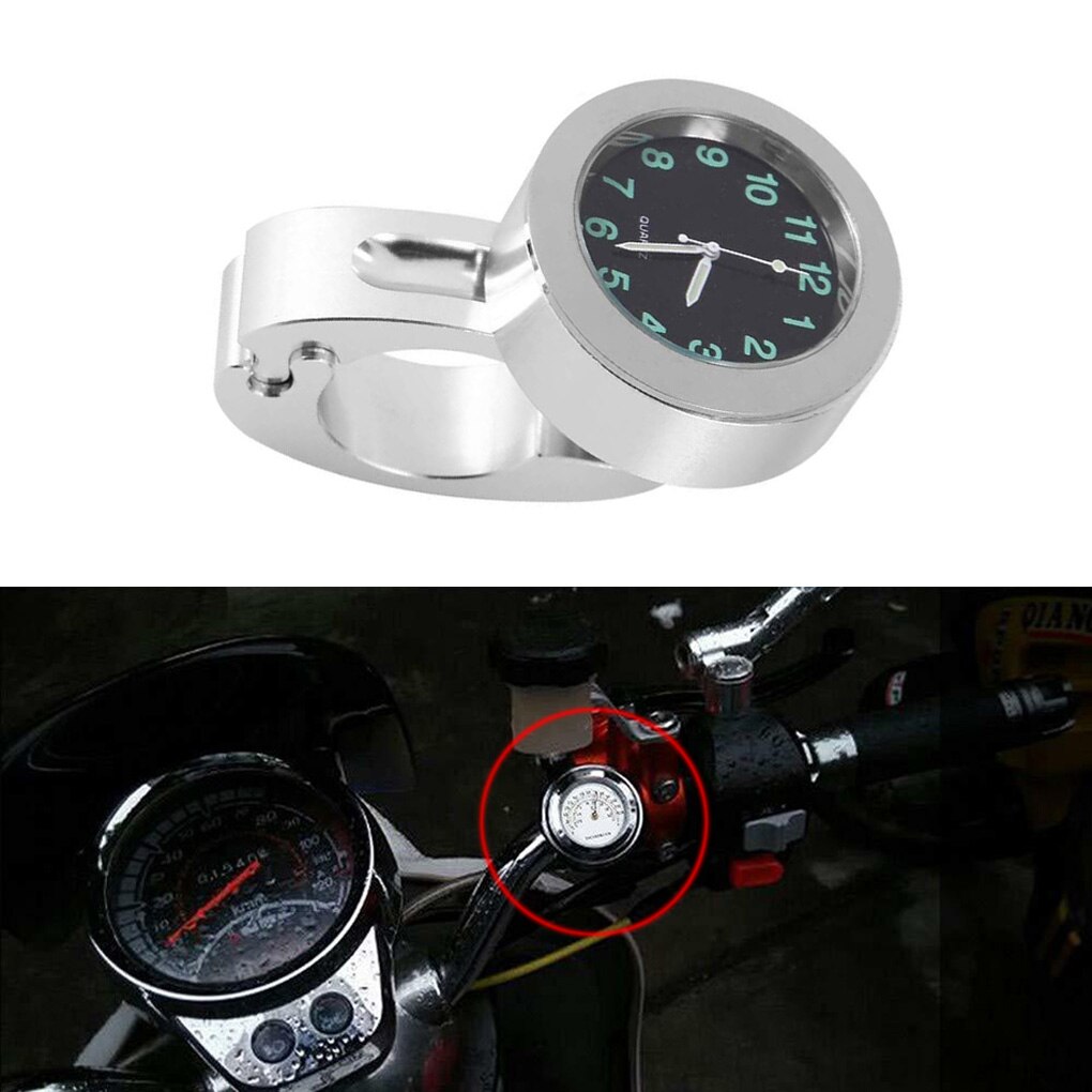 Universele Waterdichte Fietsstuur Mount Horloge Fietsstuur Glow Klok Alluminum Legering Wijzerplaat Voor Mountainbike