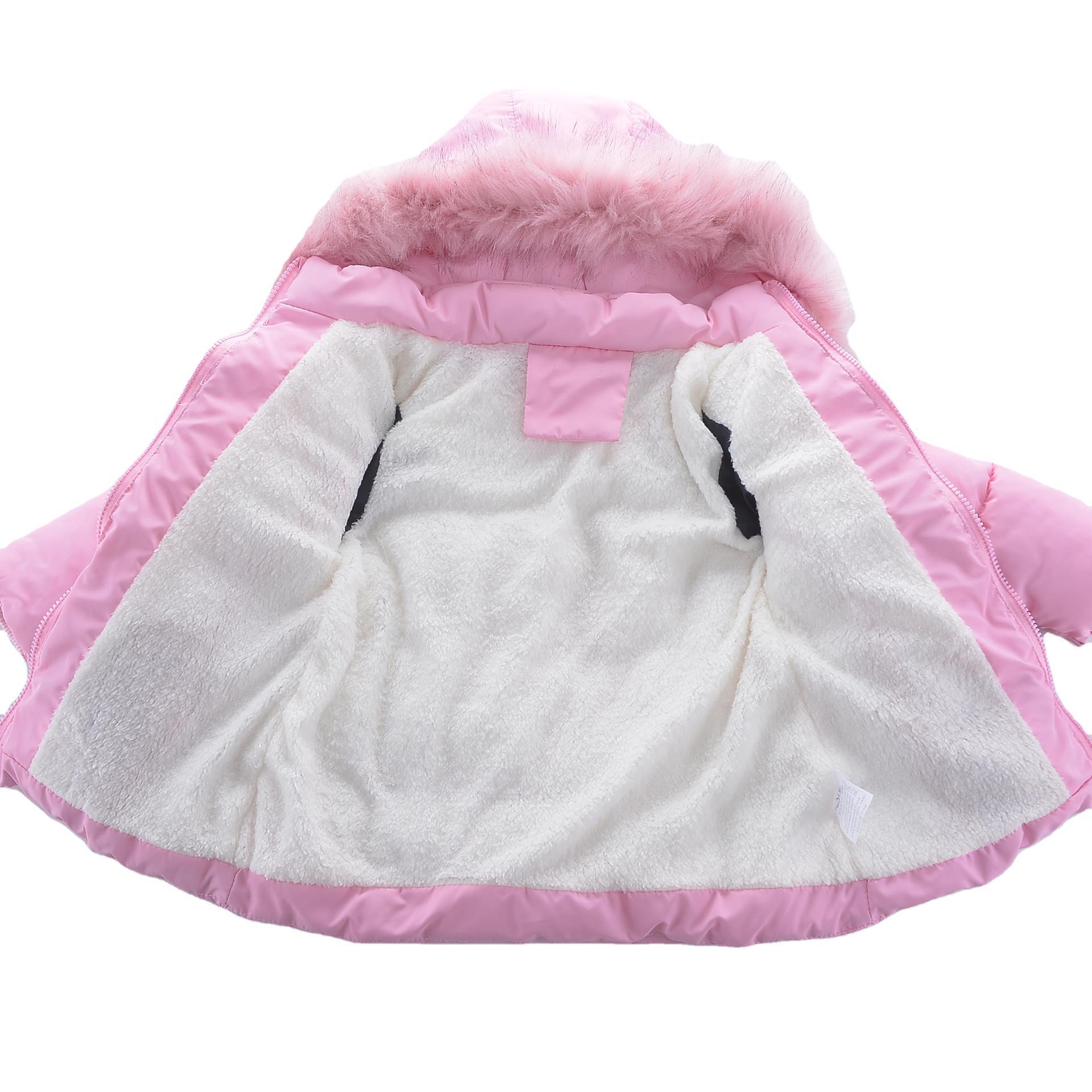 Winter Neue Mädchen Baumwolle Gepolsterte Kleidung Koreanische freundlicher Verdickt Jacke für mädchen Warme rosa Mantel mit kapuze Schneeanzug