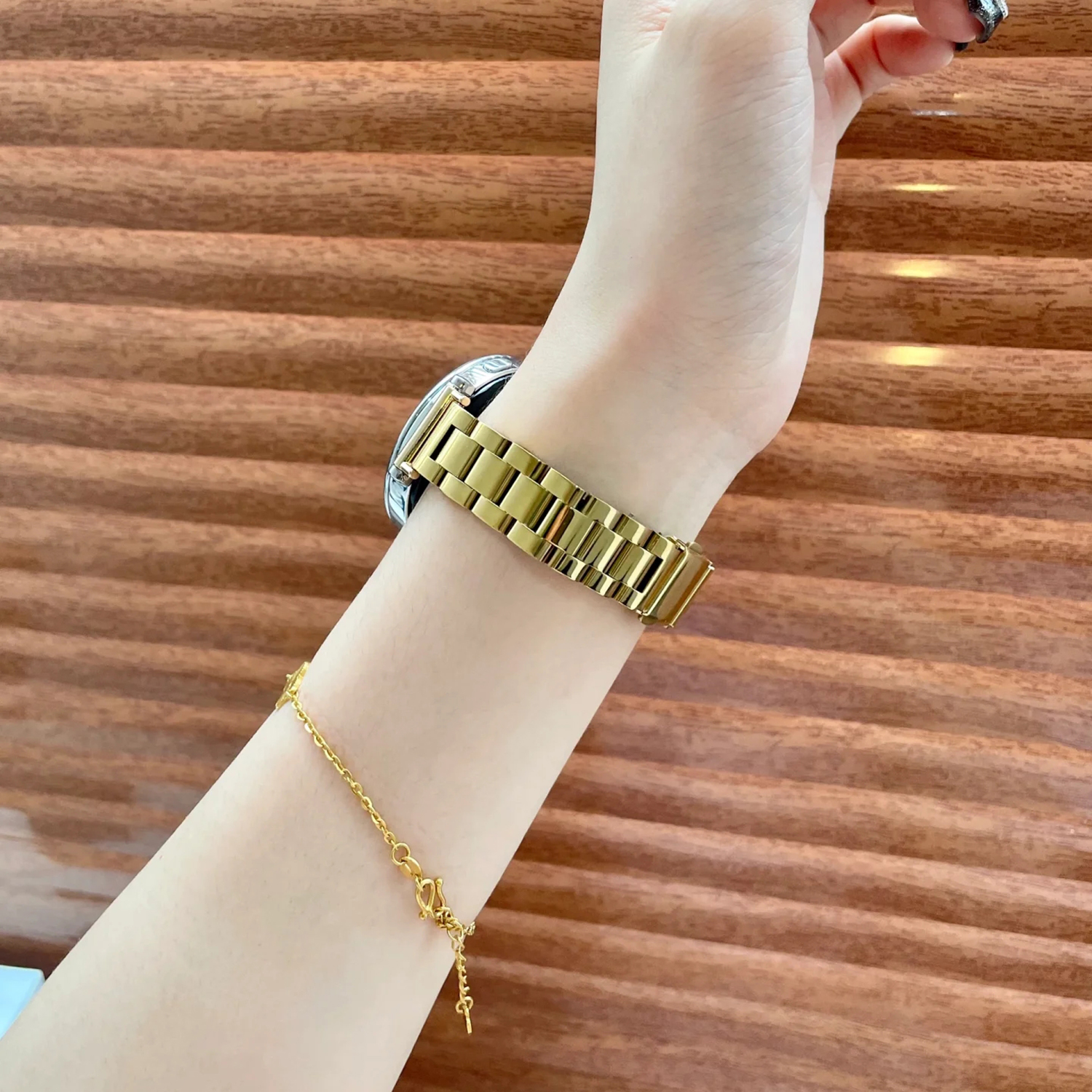 Roestvrijstalen Horlogeband Universele Riem Opvouwbare Veiligheidsgesp Voor Vrouwen Armband Strap 18Mm 20Mm 22Mm Horlogeband Accessoires 14: M / Zwart Groen