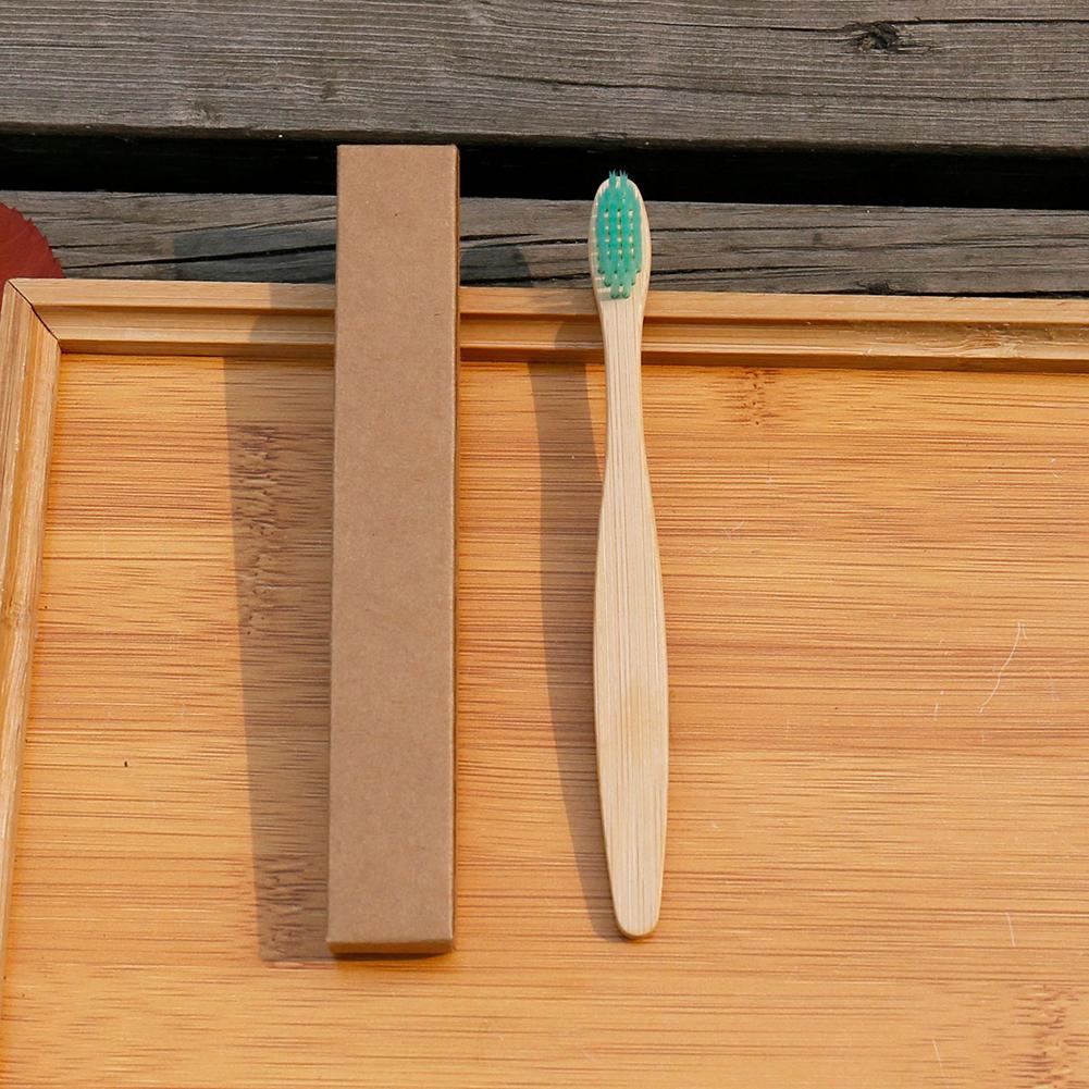 10 st/set barn mjuk fiber miljövänligt trä tandborste bambu tandborste träskaft tandborste blekning munvård verktyg