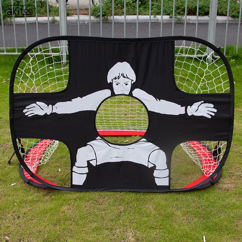 Akitoo kinderen voetbal doel opvouwbare draagbare voetbal netto 3 of 4 persoon frame deur frame voetbal deur frame speelgoed #1414