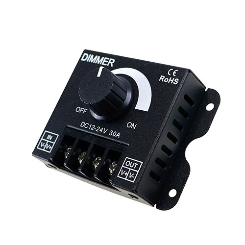 30A LED Dimmer DC 12V 24V 360W Adjustable Brightne... – Grandado