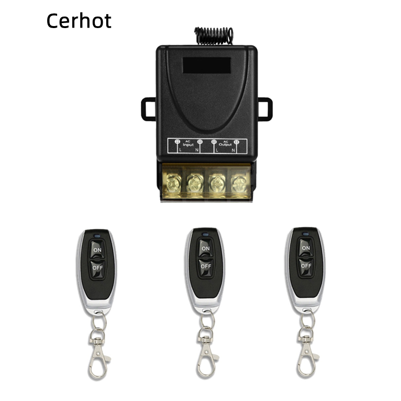Cerhot Wireless Remote Control Switch On-off High-power 30A Wide-voltage AC 85-265V Long-distance RF433 Remote Control 3000M