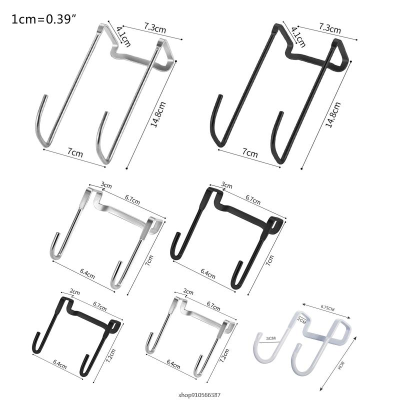 S Shape Hanging Hook Stainless Steel Double S Shaped Storage Hooks for Home Kitchen Bathroom Cabinet Door Key Towel