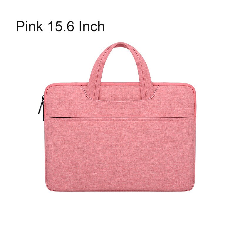 Women Men Bag Laptop Handbag Travel Bussiness Male Briefcase 13.3 14.1 15.6 Inch Notebook Bag For Macbook Air Pro PC Sleeve Case: Pink 15.6 Inch