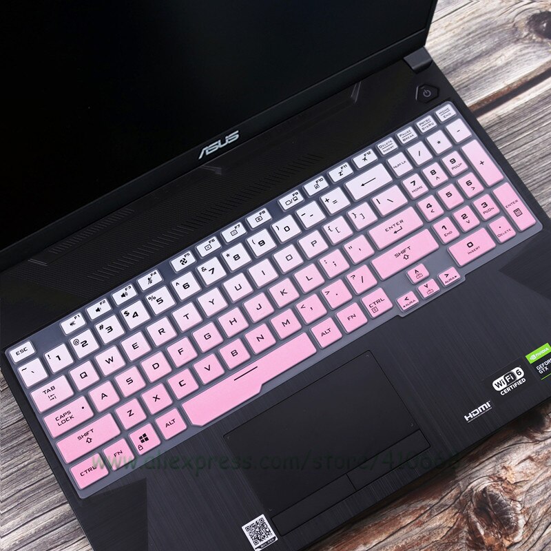 Gaming Laptop For ASUS TUF Gaming F15 FX506LH FX506LI FX506IV FX506 / Asus TUF F17 FX706LI FX706 FA706 Keyboard Cover Protector: Gradualpink