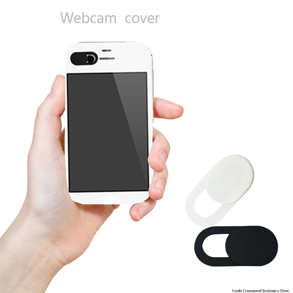Waka lukker klistermærke universal plast sort webcam cover lukker magnet skyder kamera cover til iphone bærbar mobiltelefon len
