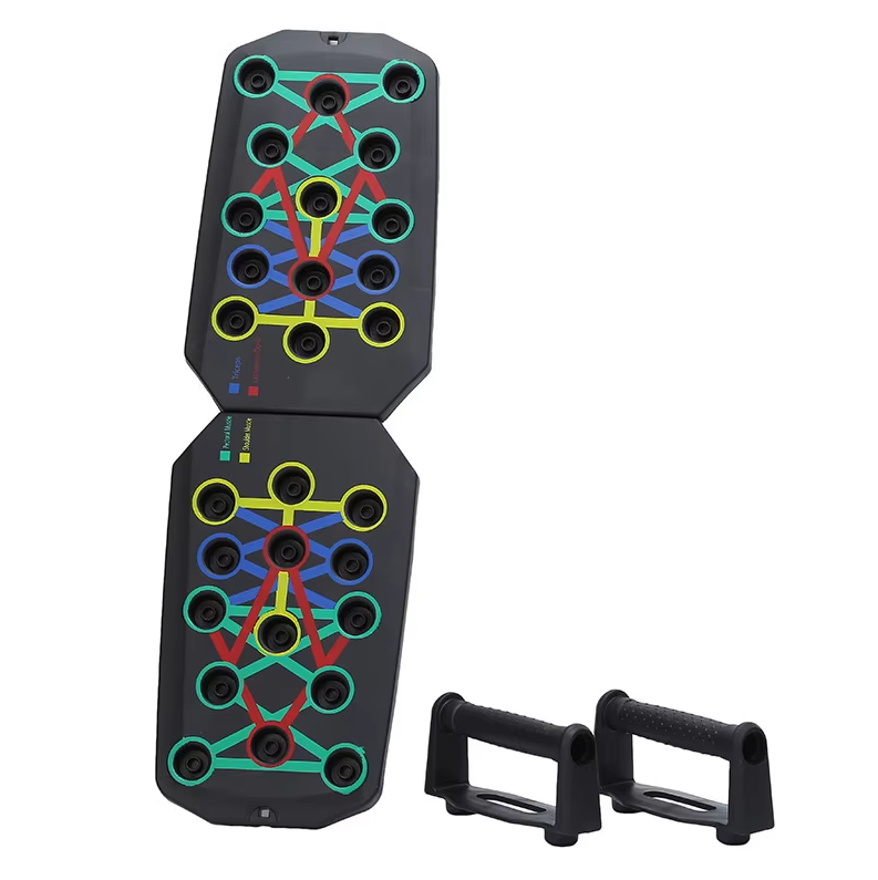 Push Up Board, 16 in 1 multifunctionele opvouwbare home-oefening fitnessapparatuur, draagbaar push-up trainingsframe, thuis oefeningen voor mannen/vrouwen