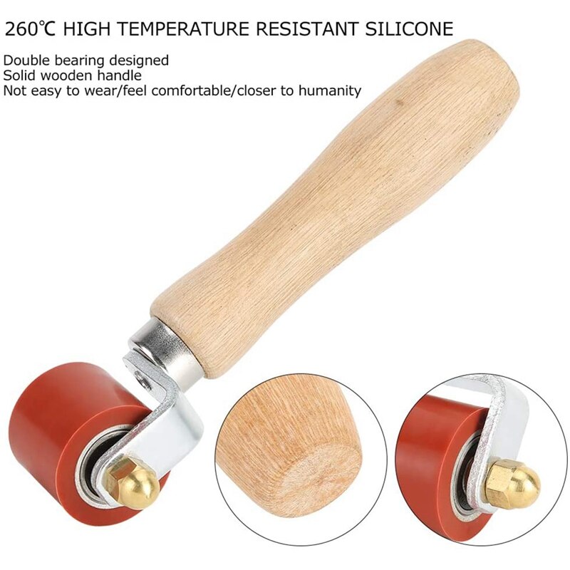 Hand Pressure Roller 28Mm Silicone Pressure Roller Rolle For PVC/TPO/EPDM Roofing Tools Flooring Tools Welding Tool