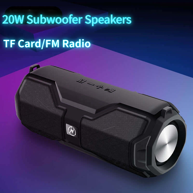 Outdoor Draadloze Bluetooth Speaker Tf Card Fm Radio 20W Subwoofer Draagbare Luidsprekers Met Subwoofer Bass Audio Video Consument