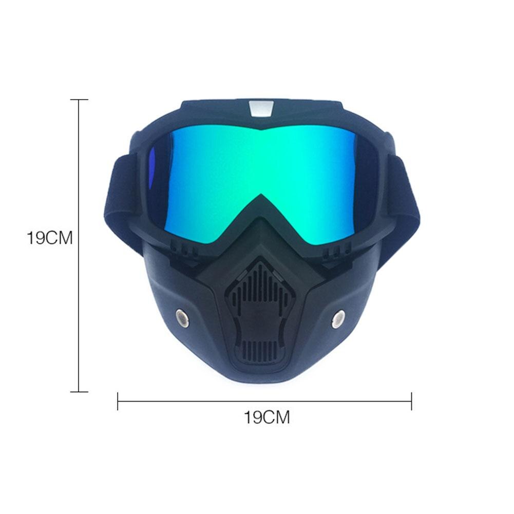 Erwachsene Motorrad Helm Staubdicht Gesicht Maske Atemschutz Motocross Brille Gläser Sicherheit Schutz Brillen Volle Gesicht Shiled