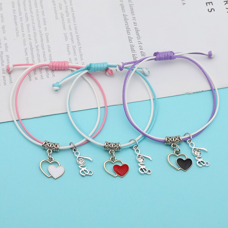 3Pcs Vriendinnen Armband Drie Stuk Armband Vrouwelijke Leuke Zus Vriendschap Armband Koreaanse Versie Eenvoudige Drie Stuk Armband: 6