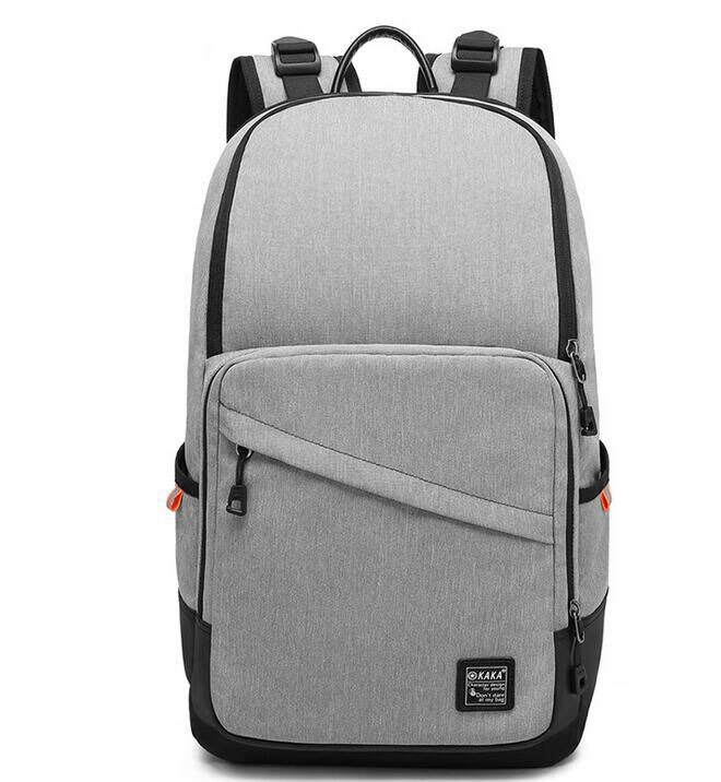 Heren rugzak bedrukking schooltassen voor tieners laptoptas studentenrugzak heren jongens rugzak: Grijs