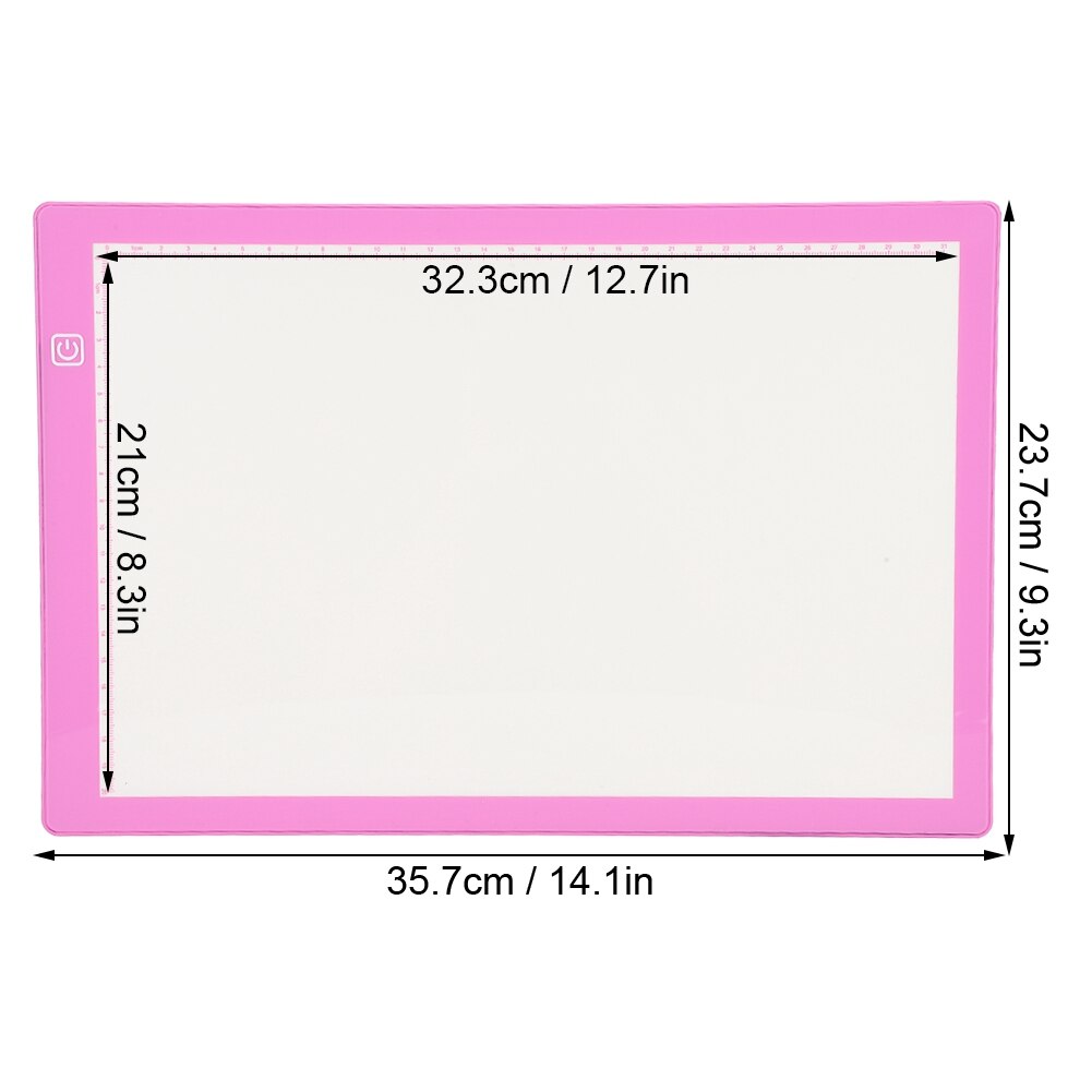 LED Light Board A4 Brightness Artcraft Tracing Light Digital Graphics Tablet Eyesight-protected for Drawing Tablets