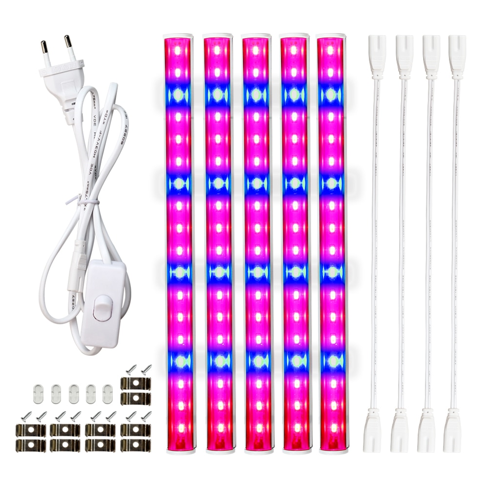 Led vækstlys fuldt spektrum indendørs plantelampe  t5 tube bar lys 5730 smd led phyto lamper hydroponic drivhus growbox 85-265v