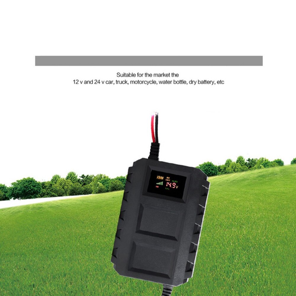 12V Intelligent Battery Charger LED Digital Display Fast 20A Lead Acid Battery Charger EU/US For Automobile Car Motorcycle