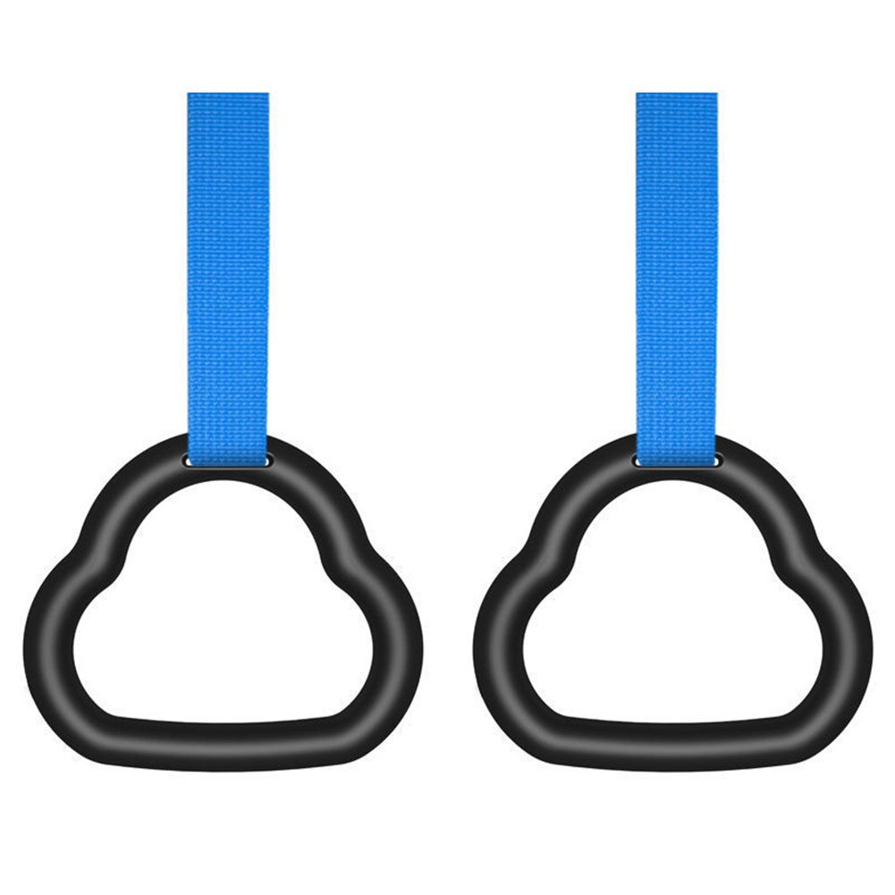 Plastic Gymnastic Rings for Kids with Straps Anti-slip Indoor Pull-up Strength Training Fitness Full Body Workout Tool: Rings Straps