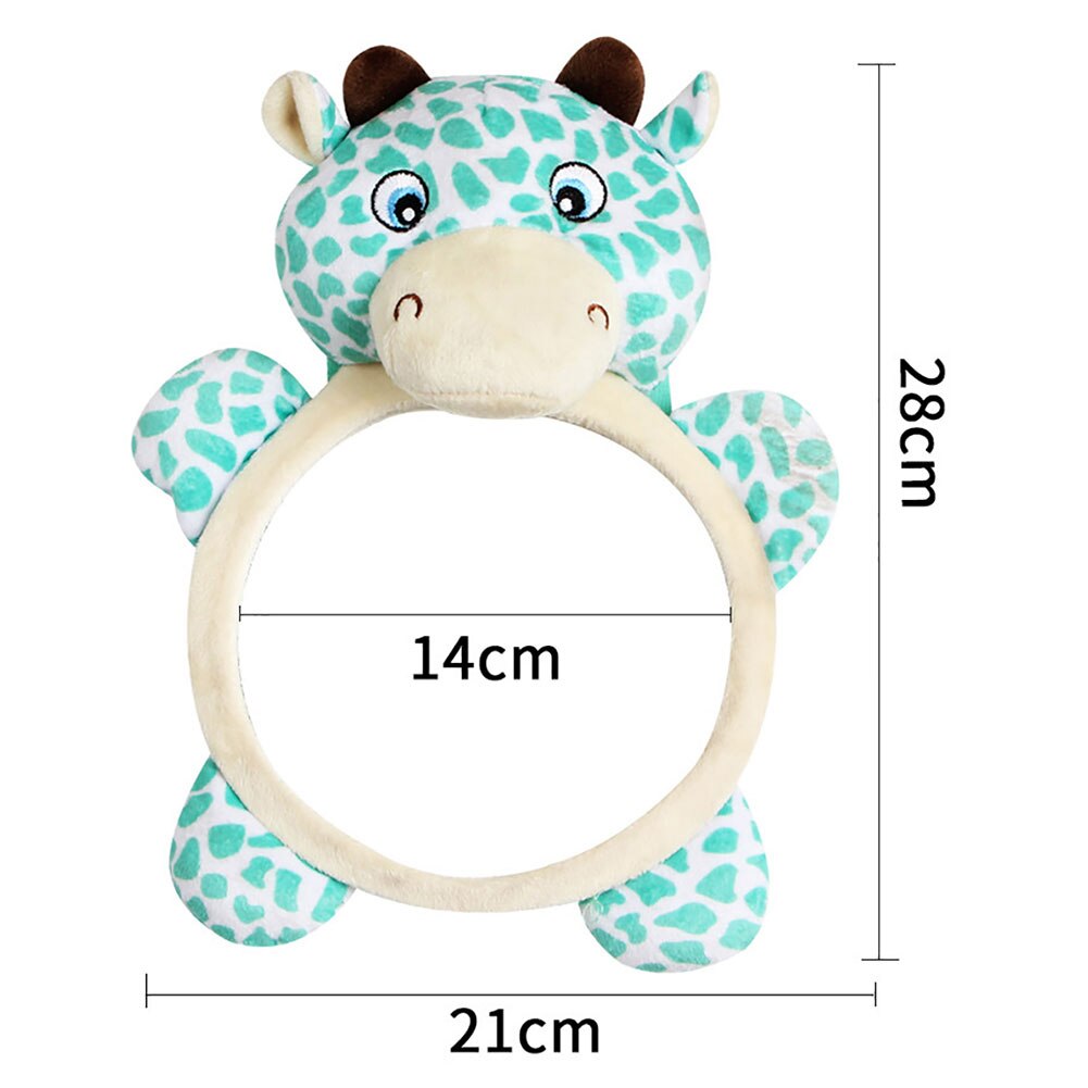 Support tête de voiture avec Animal de dessin animé mignon, miroir d'observation de sécurité pour bébé, vue arrière pour bébé, miroir de sécurité avec Clip
